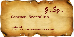 Goszman Szerafina névjegykártya